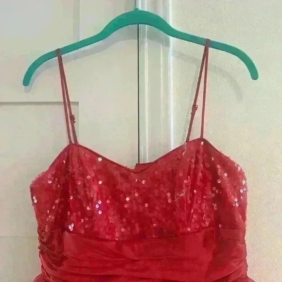 B. Darlin Pink Sequin Ruffle Dress- Size 11/12- Worn Once! excellent condition - Picture 2 of 4